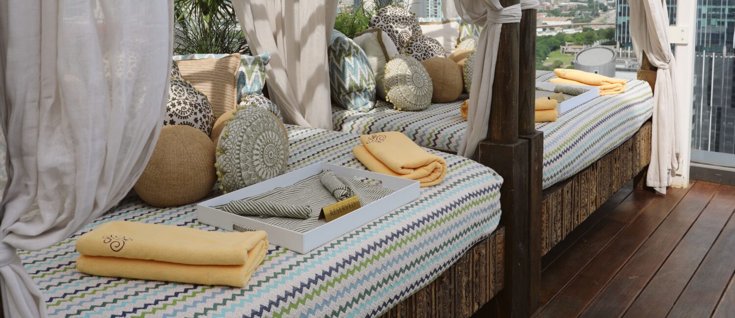 Hotel guests can also shop at Missoni’s custom retail cabana, which will offer the brand’s latest collection of ready-to-wear, as well as home collections and swim. (Photo by Hôtel Swexan)