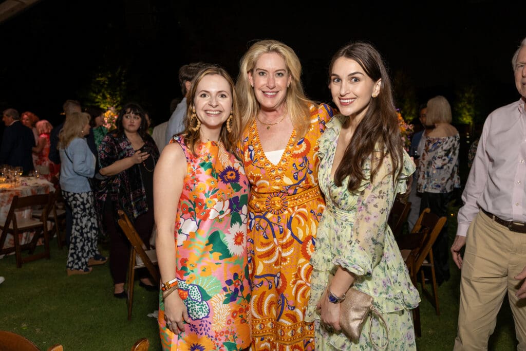Kara Neumann, Stephanie Linder, Taylor Adams at the Memorial Park Conservancy gala (Photo by Jenny Antill )