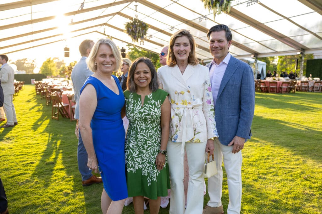 Lissa & Farzanah Gangjee, Carrie & Al Pepi at the Memorial Park Conservancy gala.  (Photo by Jenny Antill )