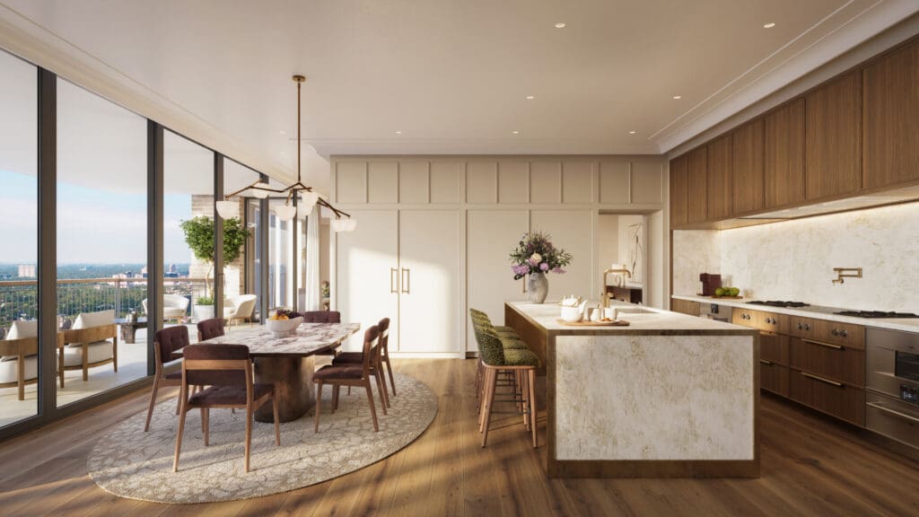 The Birdsall Residences is all about high-end finishes, including in the large kitchens.