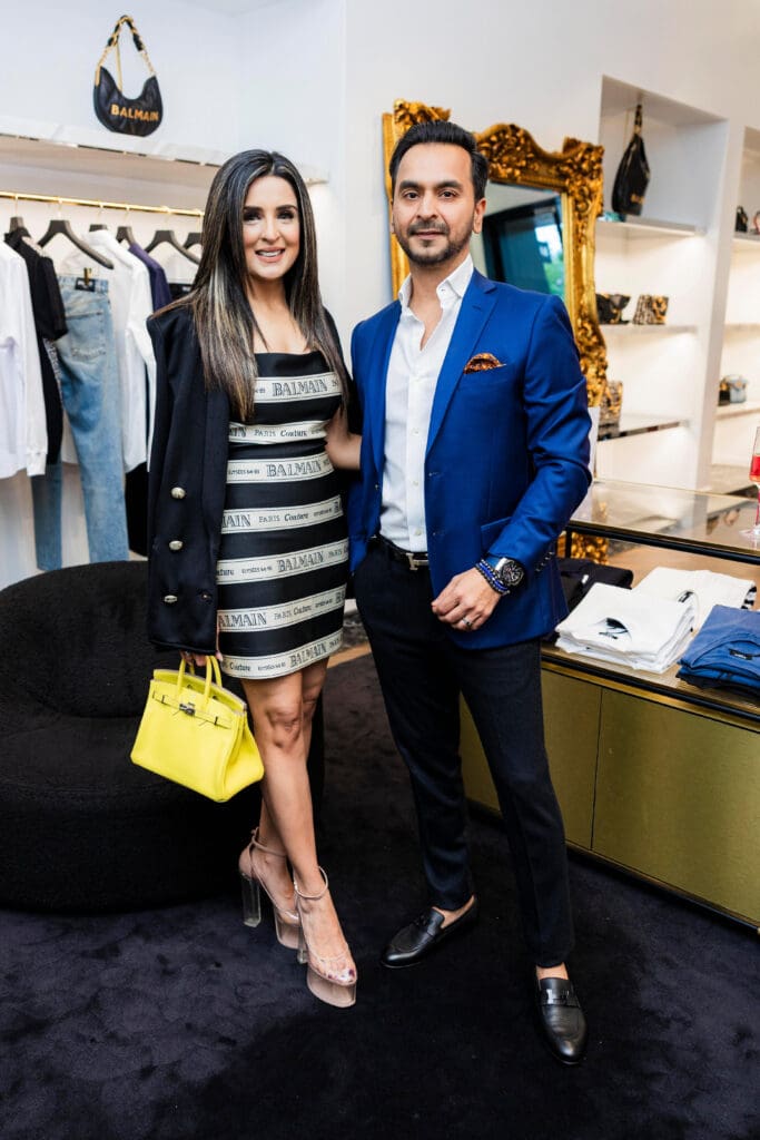 Sneha & Nick Merchant at Balmain in River Oaks District saluting Operation Smile honorees. 