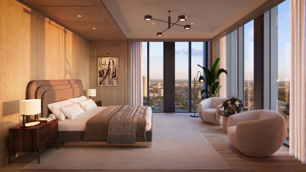 The Birdsall Residences have bedrooms that are true sanctuaries from the histle and bustle of Houston.