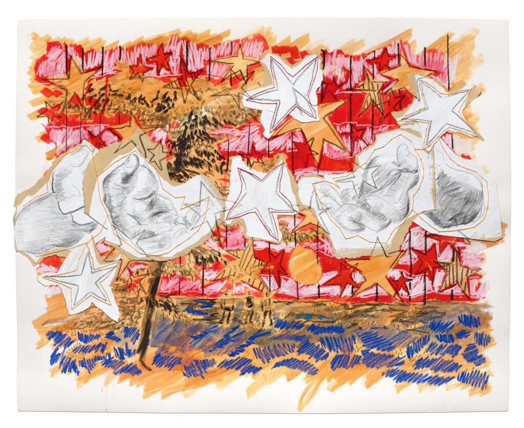 Alexis Pye's "Empty Promises," 2025. This artwork appears in the "Terms and Conditions" exhibition at Texas Southern Museum's University Museum. The exhibition opens June 19, 2025 from 5:30-8:30 p.m. (Photo by Thomas R. DuBrock. Courtesy Alexis Pye and Inman Gallery, Houston)