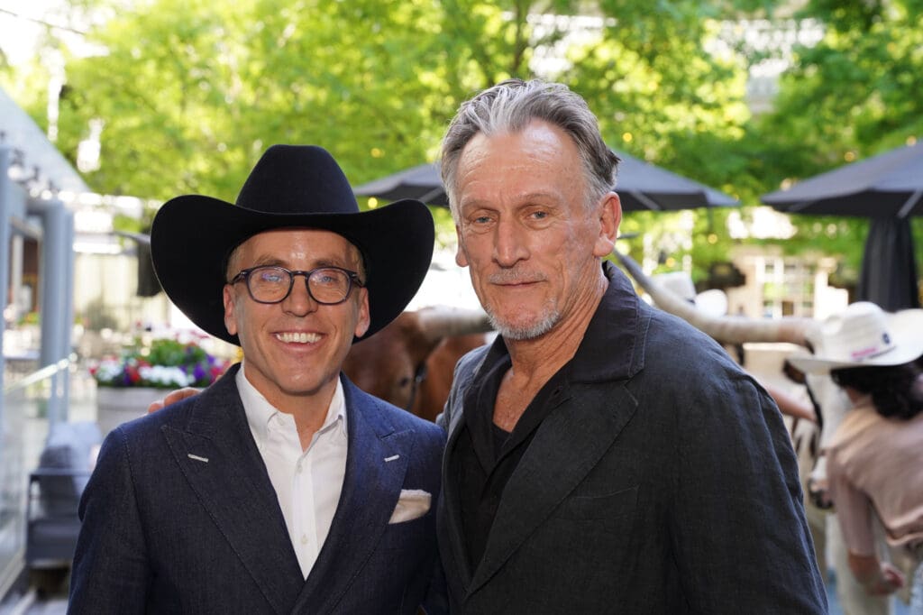 Andrew Mitchell and designer Peter Cohen (Photo by Carol Vig)