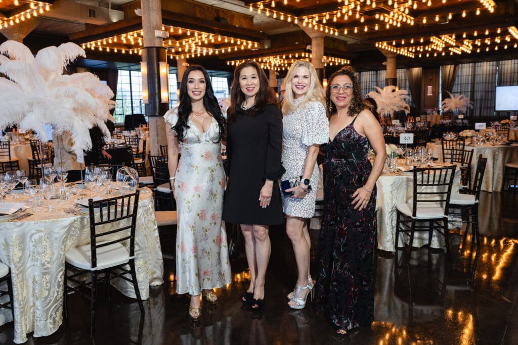 Cherise Esparza, Aliza Dutt, Amy Pierce, Monica Fulton at The Women's Fund 10th annual wine dinner. (Photo by Johnny Than)