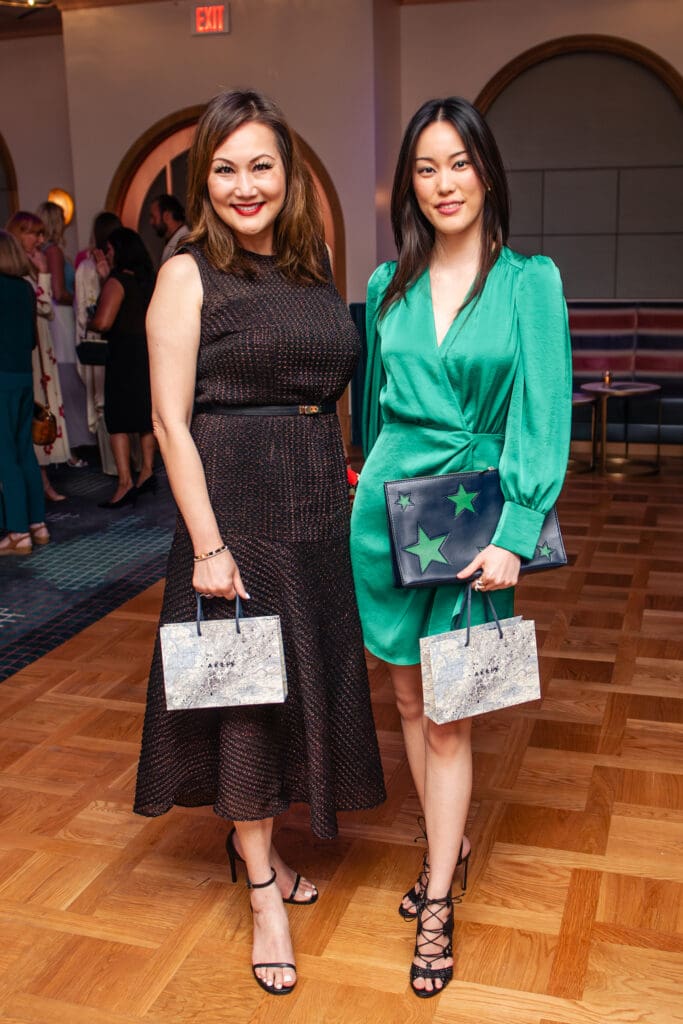 Claudia Hsi, Faye Xu at the exclusive  Akris Spring/Summer fashion presentation and cocktail fête saluting Recipe for Success Foundation (Photo by Heather Robards)