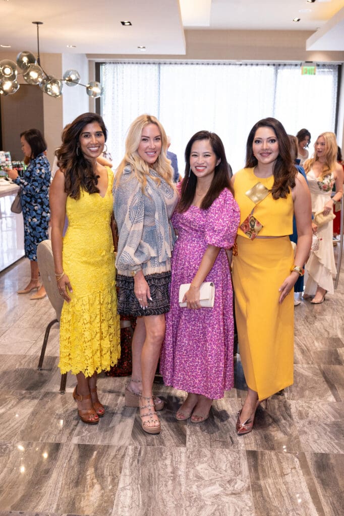 Divya Brown, Kathryn Mujezinovic, Theresa Le, Rekha Muddaraj at Asia Society Texas’ inaugural Runway to Asia (Photo by Wilson Parish)