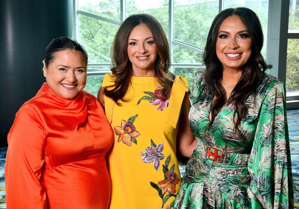 Daisy Mendoza, Maritza Gonzales, Vicky Dominguez at the Latin Women's Initiative annual luncheon (Photo by Dave Rossman)