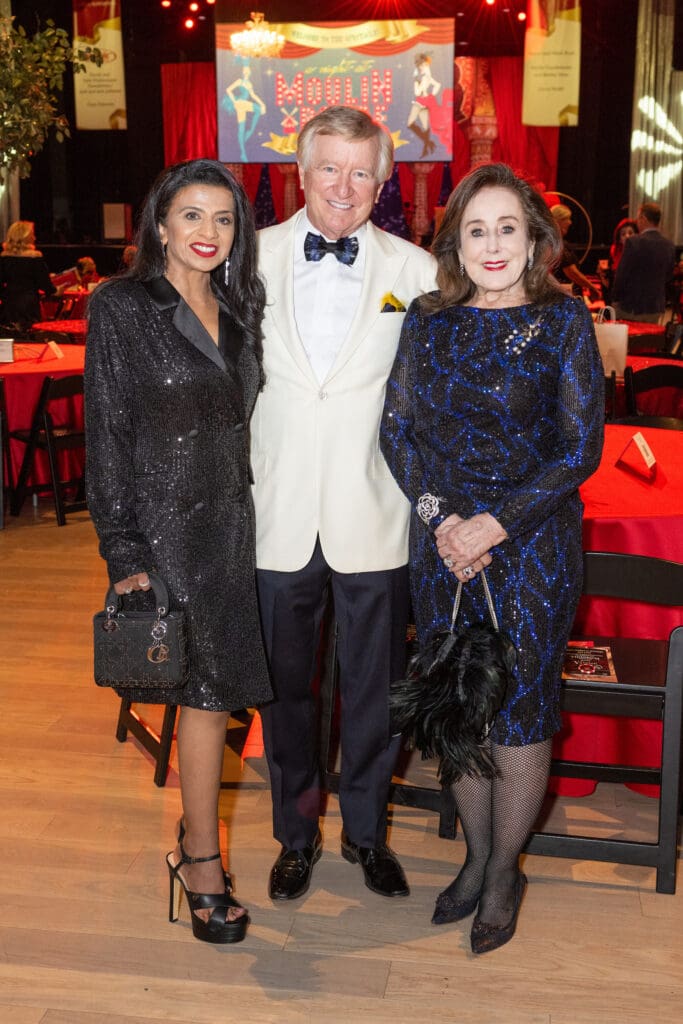 Farida Abjani, Betty & Jesse Tutor  at Victory's 'Moulin Rouge' gala (Photo by Jacob Power)