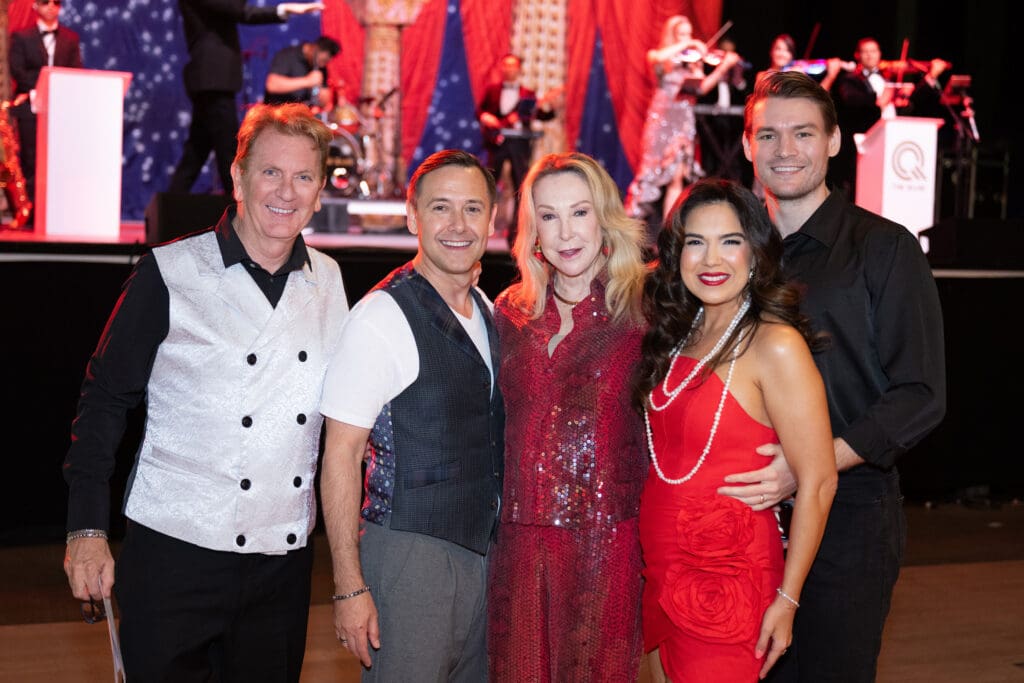 Frank Billingsley & Kevin Gilliard, Hershey Grace, Regina & Matt Reynolds at Victory's A Night at the Moulin Rouge' gala (Photo by Wilson Parish)