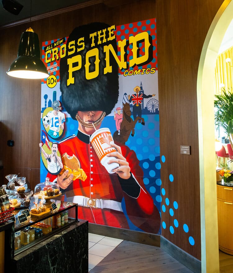 Whimsical motifs decorate the Virgin Hotels Dallas.