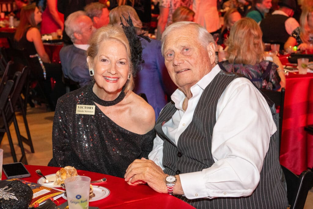 Glenda & Doug Nicholson at Victory's 'A Night at the Moulin Rouge' gala (Photo by Jacob Power)