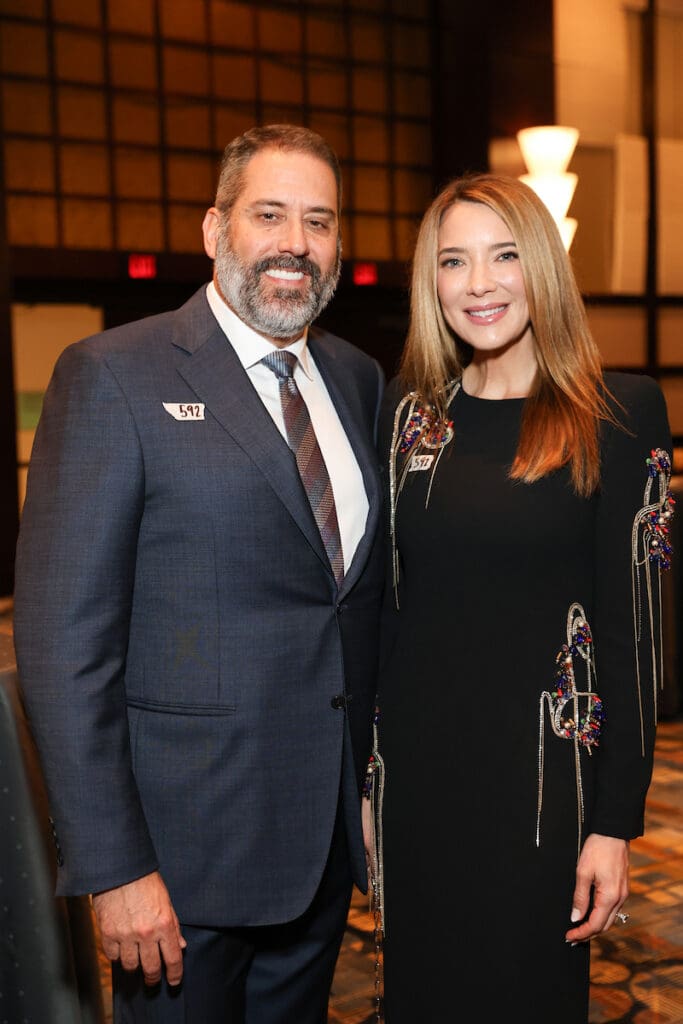 Brian Caress, Jessica Strehlow at the Holocaust Museum Houston Lyndon Baines Johnson Moral Courage Award Dinner (Photo by Priscilla Dickson)