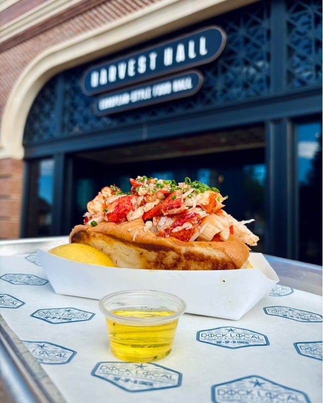 The lobster roll from Harvest Hall transports you straight to Maine. (Courtesy)