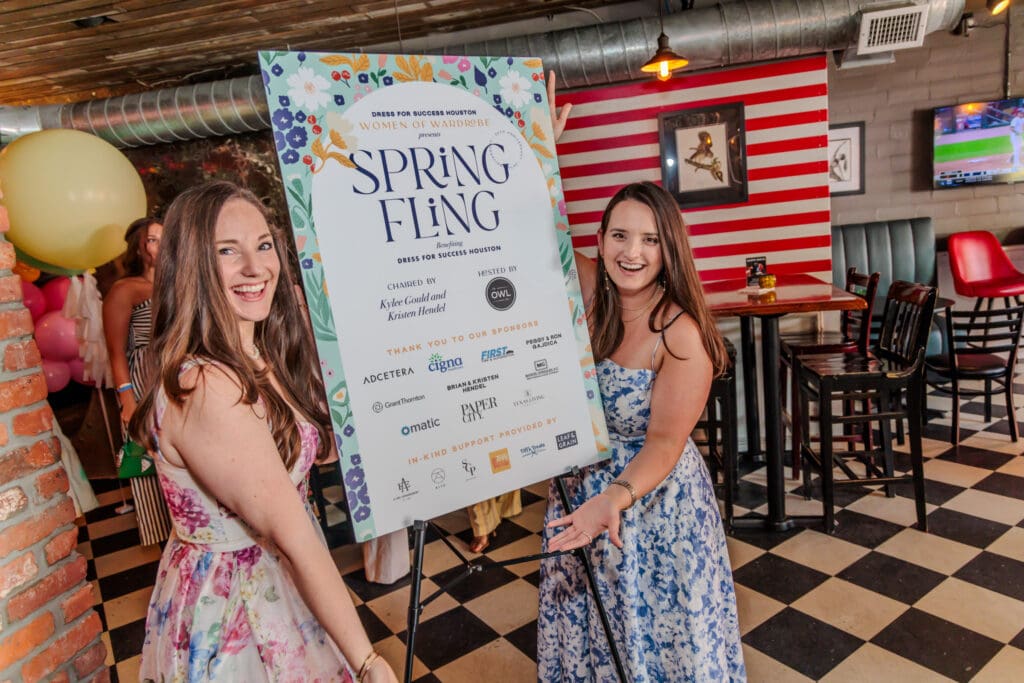 Chairs Kristen Hendel, Kylee Gould at the Dress for Success Women of Wardrobe Spring Fling. 