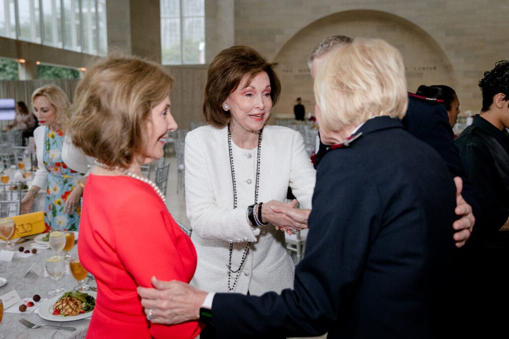Former First Lady Mrs. Laura Bush, Gene Jones, and The Salvation Army officers (Photo by The Salvation Army of North Texas)