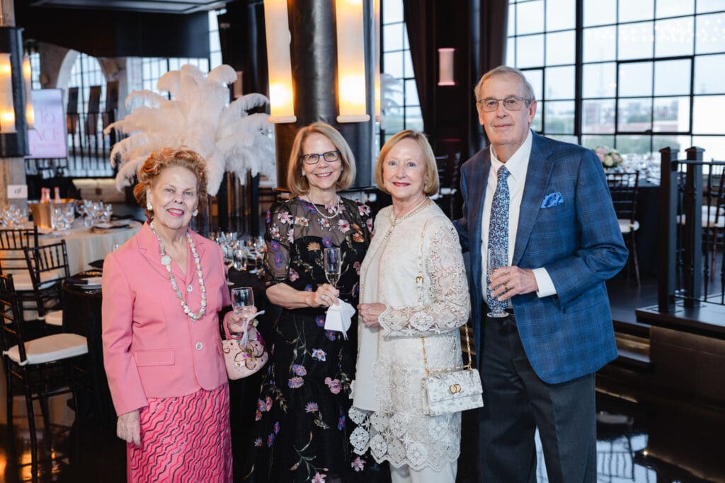 Mimi Lloyd, Carol Herder, Martha Walton, Charlie Herder at The Women's Fund 10th annual wine dinner. (Photo by Johnny Than)