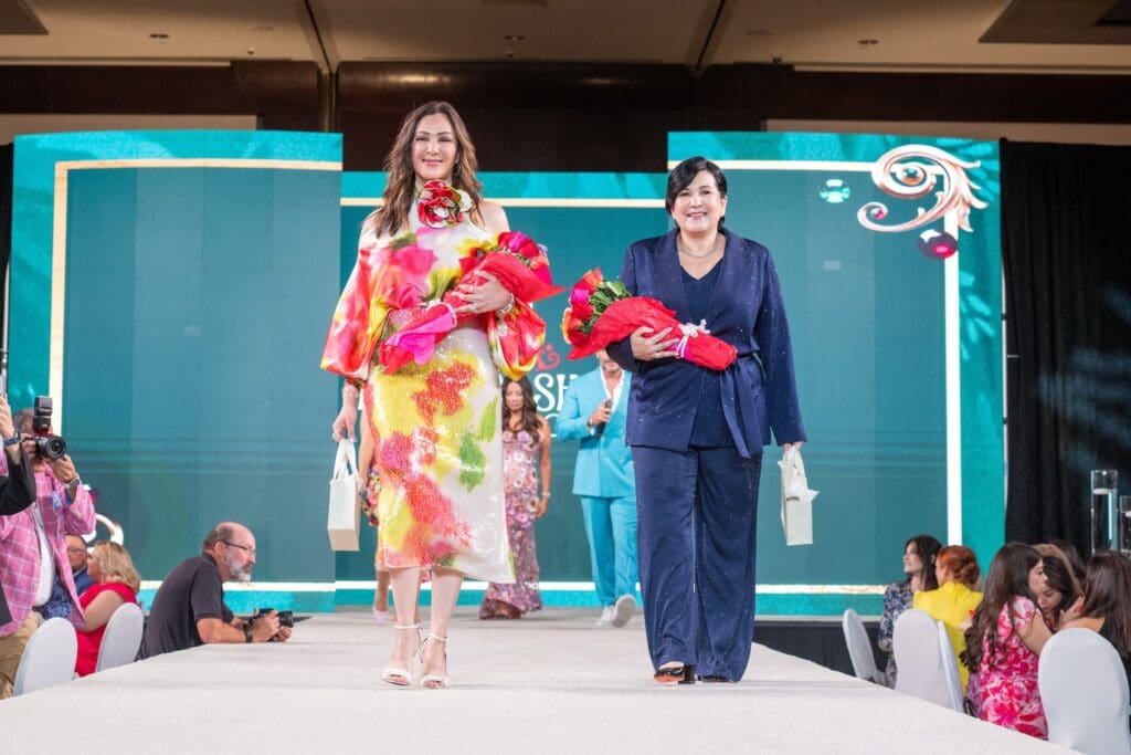 Naimeh Salem, Lisset Garza at the Latin Women's Initiative annual luncheon (Photo by Jacob Power)