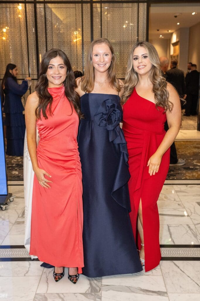 Olivia Loupe, Madeline Varga, Maggie Roark at the Make-A-Wish ball (Photo by Jacob Power)