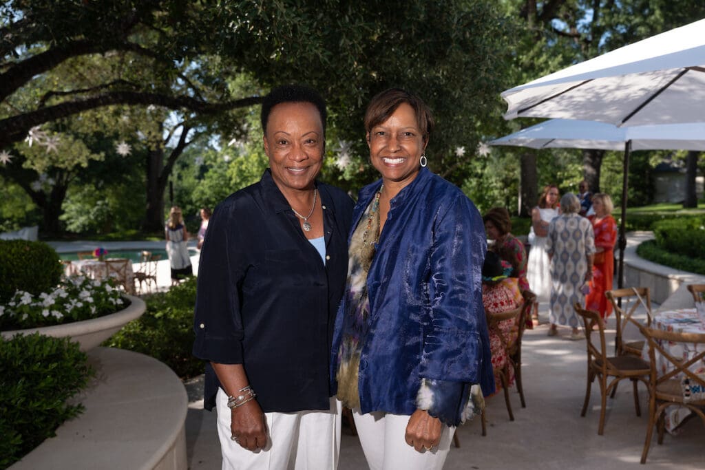 Sharan Land, Linda Gibbs at Legacy's Cinco de Mayo fiesta.
