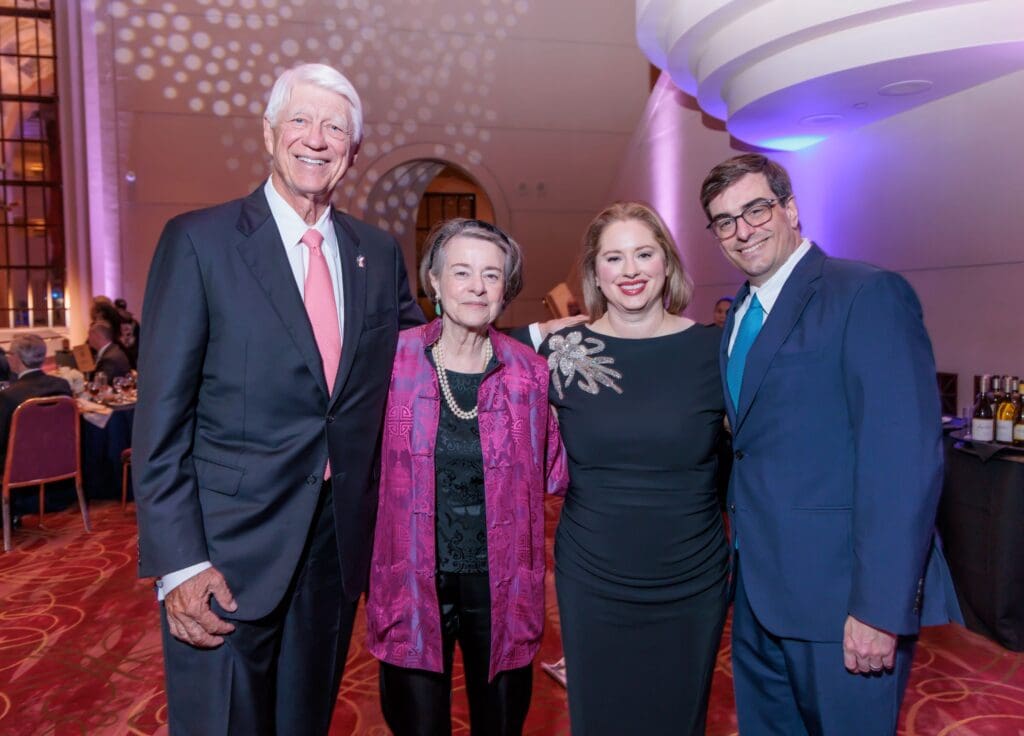 Wade Upton & Flo McGee, April & Wells McGee at Convenant House Texas' 'Night of Broadway Stars' (Photo by Katy Anderson)