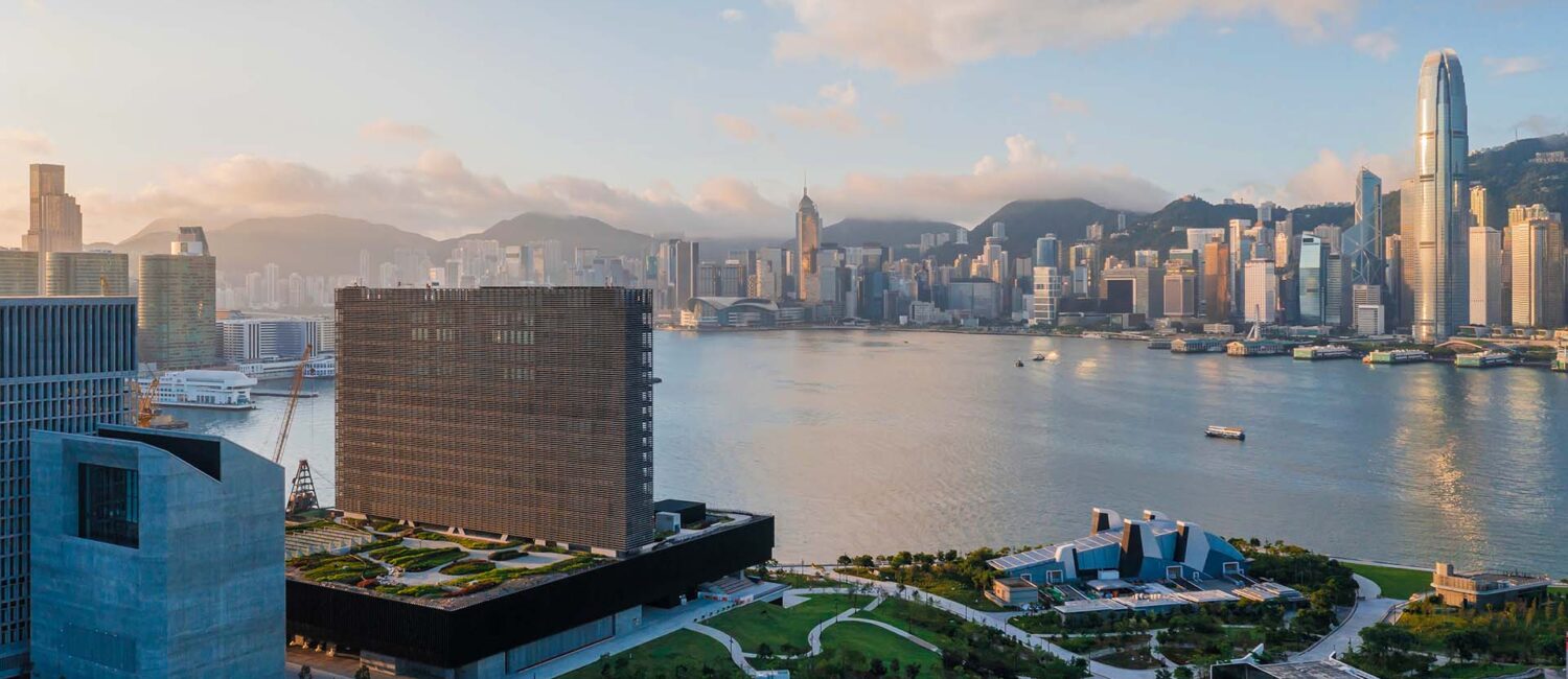 M+ Museum Hong Kong overlooking Victoria Harbor