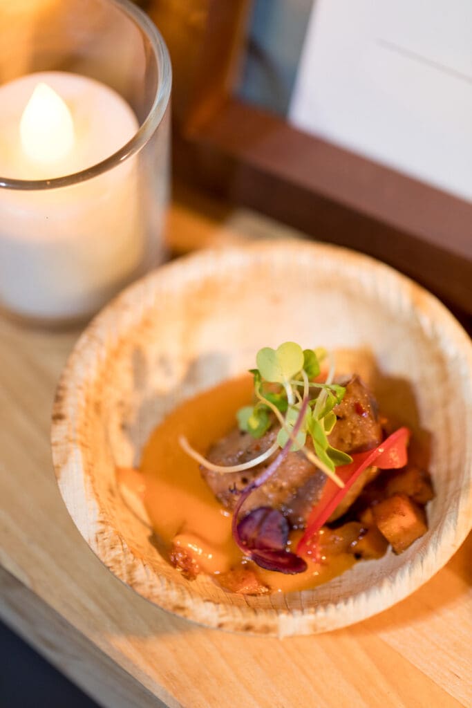The lamb sausage from Chef Rich Vana of The Heritage Table was a stunner. (Photo by Omni PGA Frisco Resort & Spa)