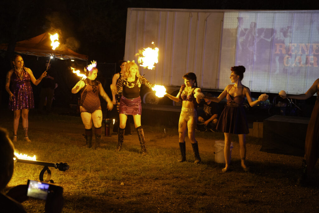Renegade Carnies performing at The Legendary Art Car Ball 2025 (Photo by Mike Herrera)
