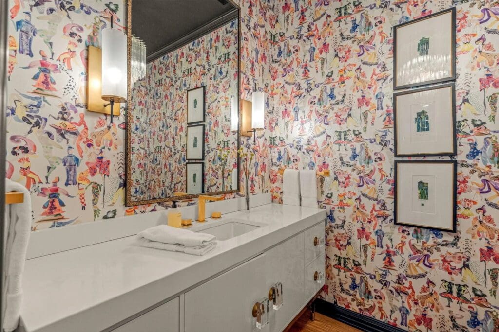 Fun bathrooms and modern touches are found throughout 3000 Simondale Drive. (Courtesy)