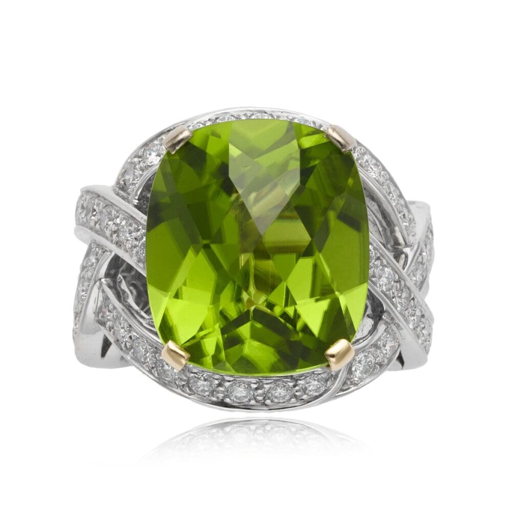 Boucheron Peridot and Diamond Cocktail Ring, $19,500.