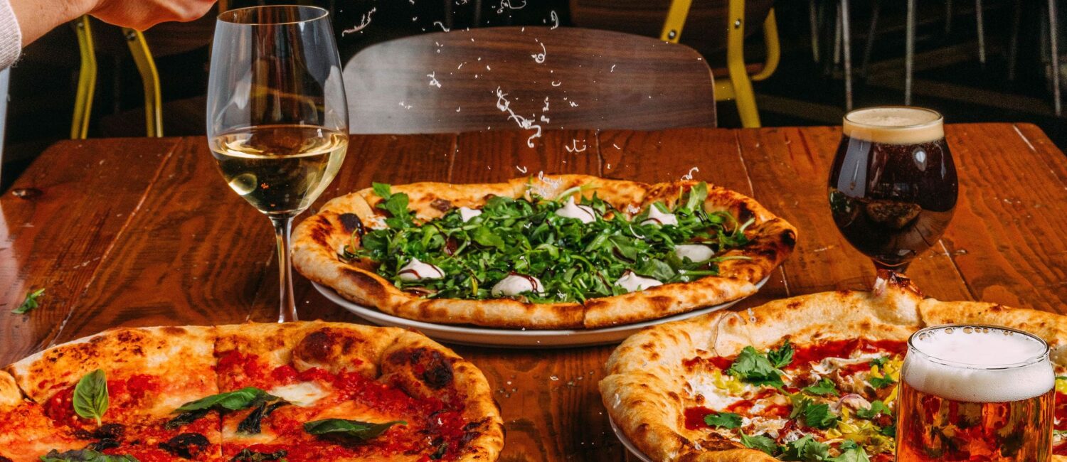 An Array of PIzzas at Pie Tap Houston