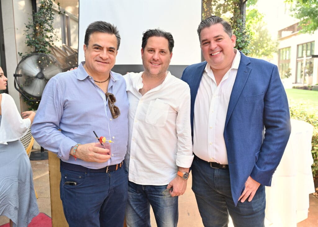 Alberto Saenz, Patrick Hagemeister, Jeronimo Lomeli at the GIF event at Bari Ristorante. (Photo by  Alex Montoya)