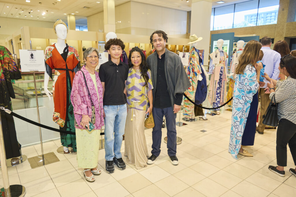 10. Dulia Hernandez with Michio, Tina and Josh Zulu at Kimono Zulu Exhibition at Neiman Marcus (Photo by Charlie Horse Photos) 