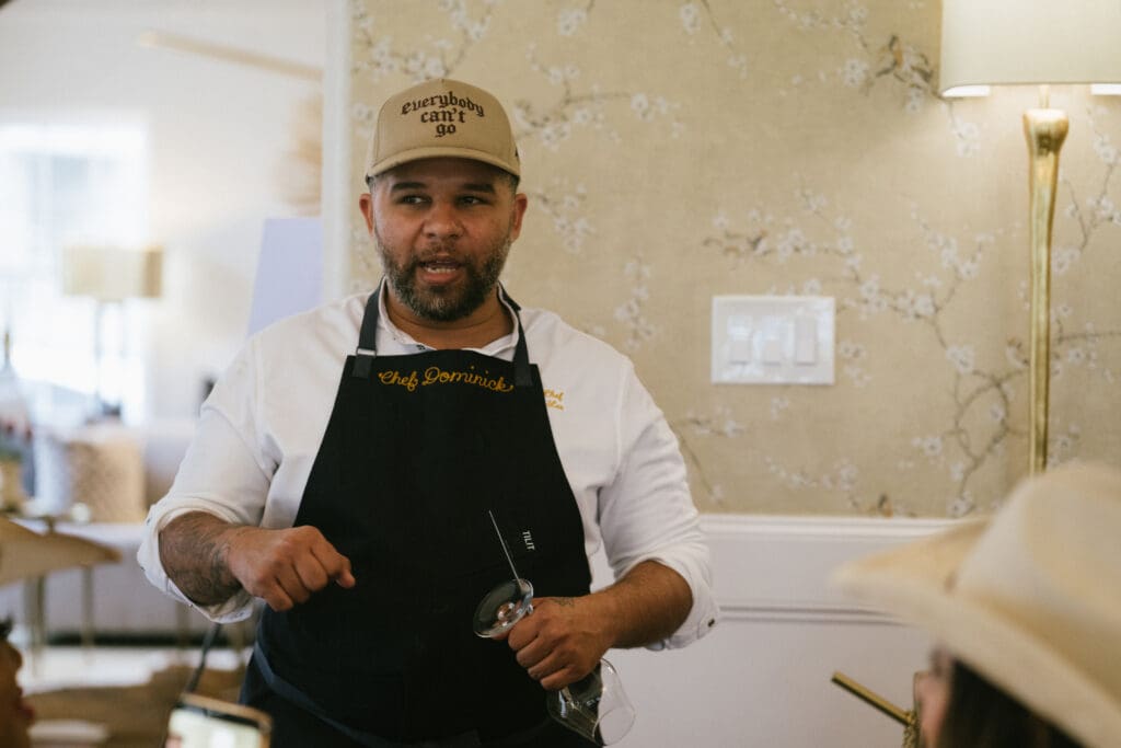 Chef Dominick Lee at Sips & Saddles Dinner at Hotel King David (Photo by NYC High Photography)