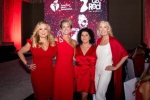 MoCo Go Red luncheon Gayla Brand, Mari Harvey, Alison Veldekens, Diane Kink