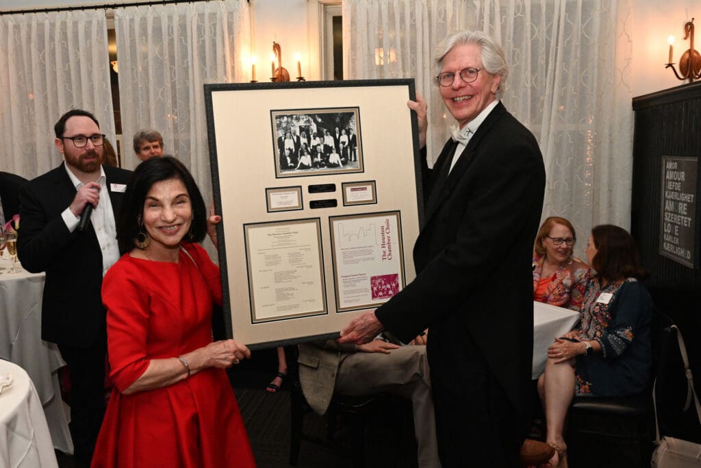 Marianna Parnas Simpson & Bob Simpson at the Houston Chamber Choir season finale party (Photo by Jeff Grass Photography)