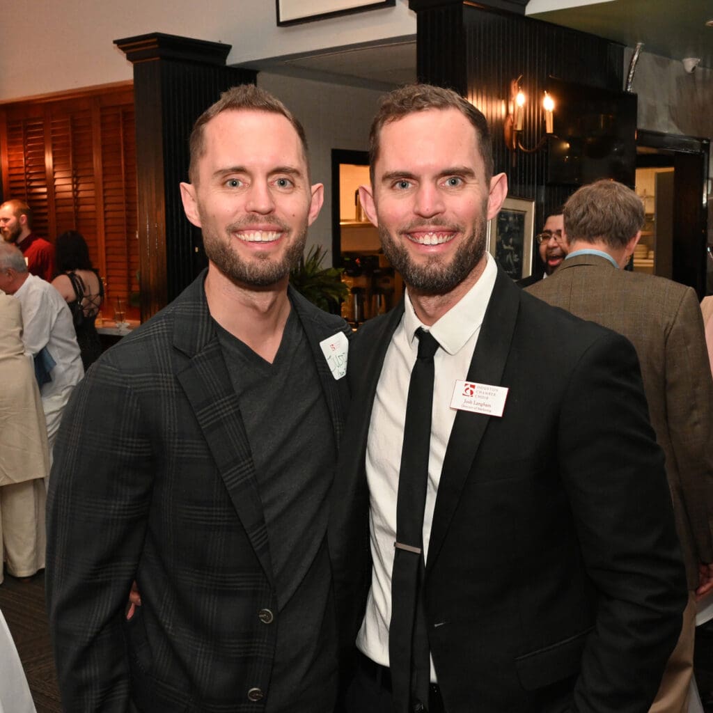 Justin Langham, Josh Langham at the Houston Chamber Choir season finale party (Photo by Jeff Grass Photography)