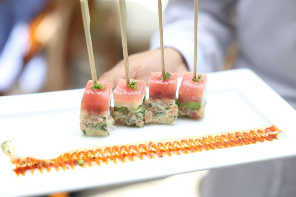 Guests noshed on light bites throughout the party.