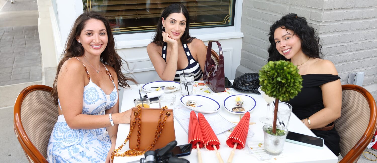 Arianna Fathivand, Dorsa Aerabi, Savannah Ramirez enjoy Hudson House’s new patio scene.