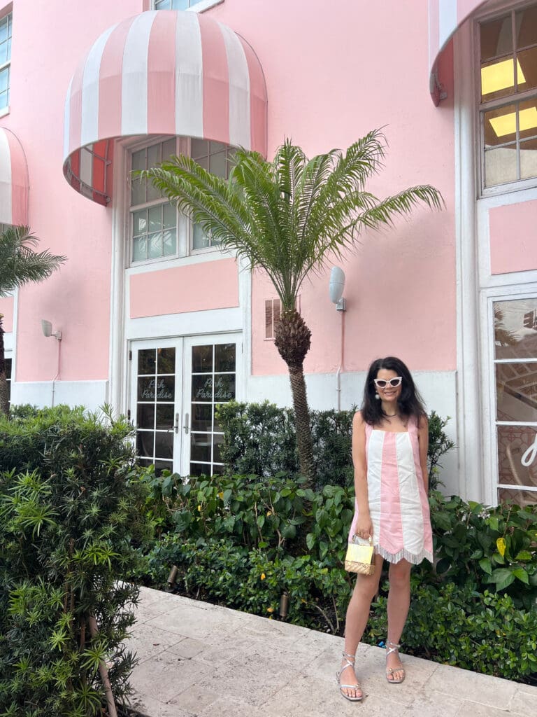 Many guests of The Colony (myself included) dress to match the hotel's interior and the Palm Beach aesthetic. (Photo by Melissa Smrekar)