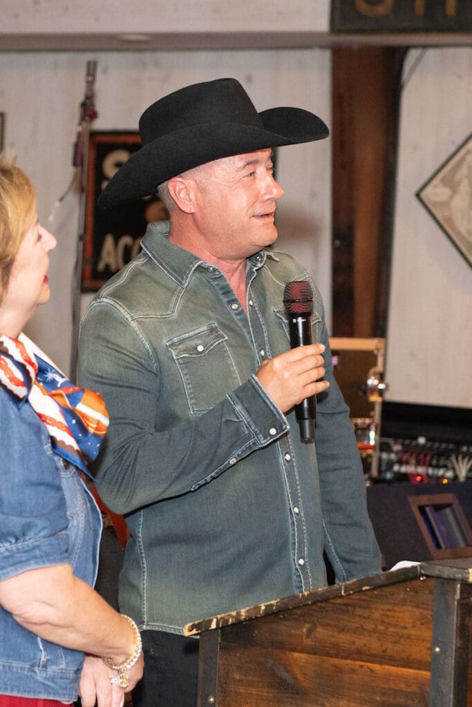 Joe Pierce of Group1 Automotive at the Cattle Baron's Ball kick-off  (Photo by Jacob Power)