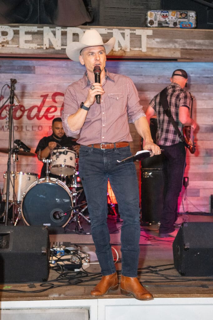 Johnny Bravo Halloway at the Cattle Baron's Ball kickoff  (Photo by Jacob Power)