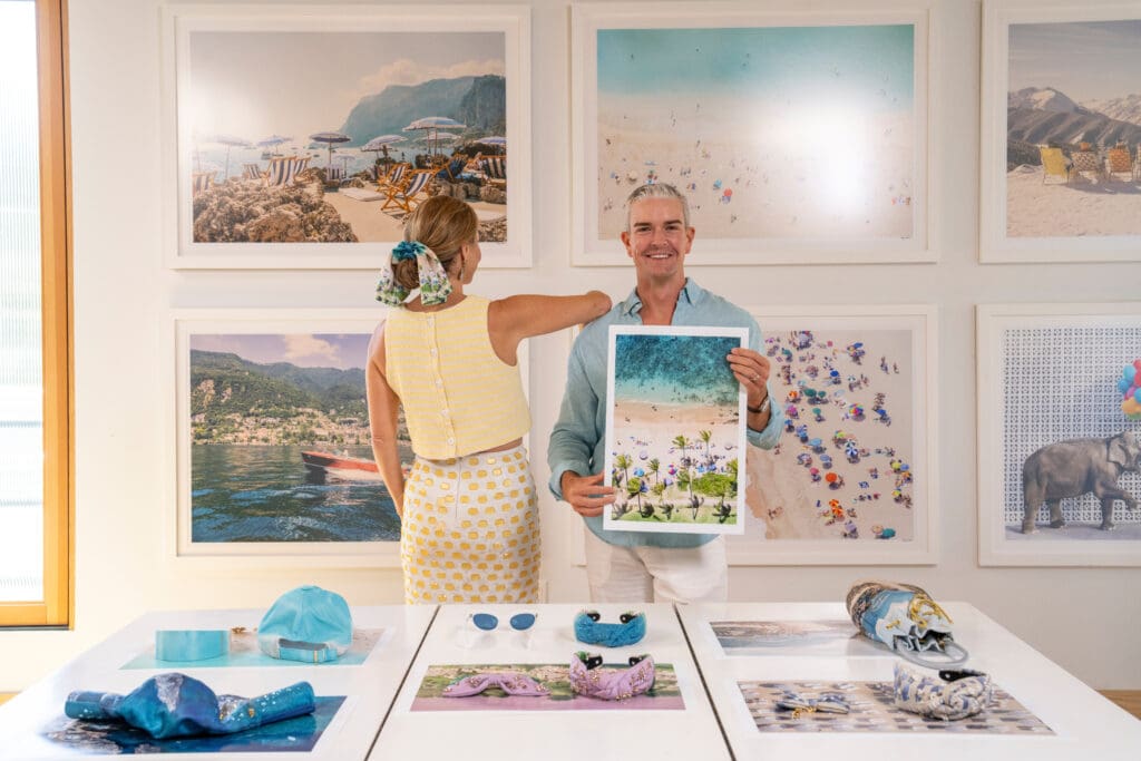 The campaign features both Malin and Sadoughi at Malin’s office and studio in Los Angeles. (Photo courtesy of Gray Malin)