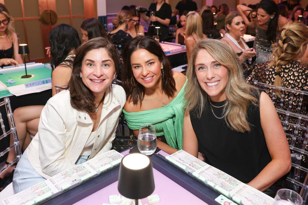 Lindsay Brochstein, Rori Feldman, Hilary Helfman at the Mahjong for a Cure soirée