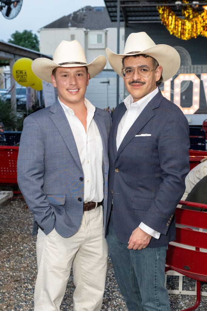 Drew Douglass, Mario Gudmundsson at the Cattle Baron's Ball kick-off  (Photo by Jacob Power)