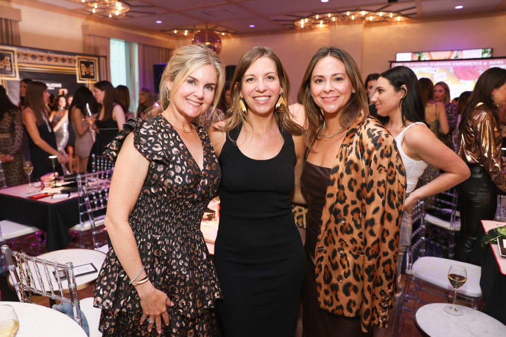 Meredith Marshall, Amanda Seaberg, Natalie Mohtashami at the Mahjong for a Cure Soirée (Photo by Priscilla Dickson)