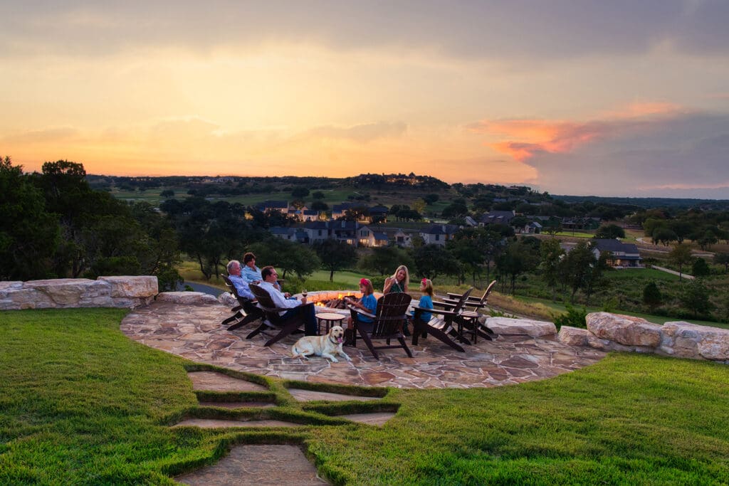 Boot Ranch homes are made for gathering, and enjoying Hill Country views. (Photo courtesy of Boot Ranch)