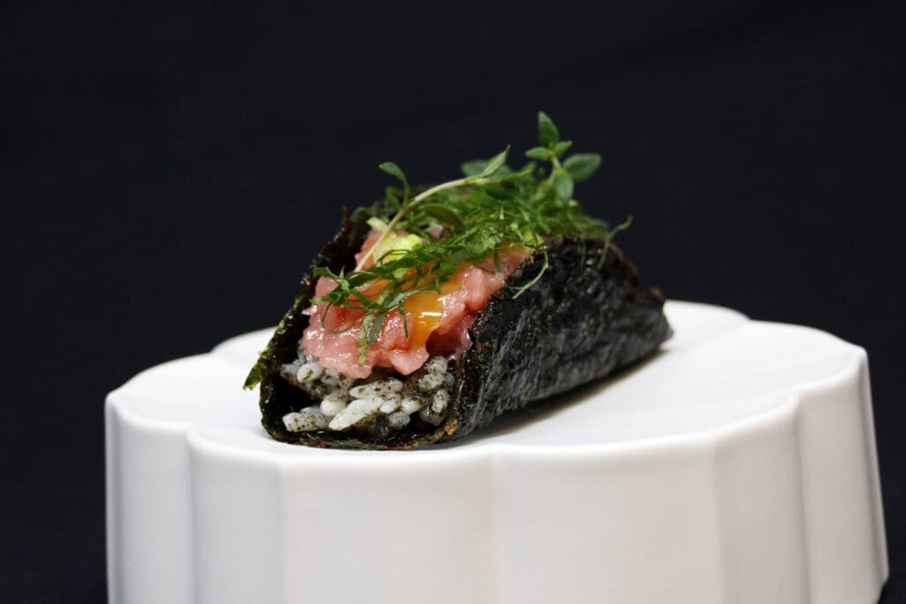 Guests can expect bites like Toro Temaki on Sushi Kozy's omakase menu. (Courtesy)