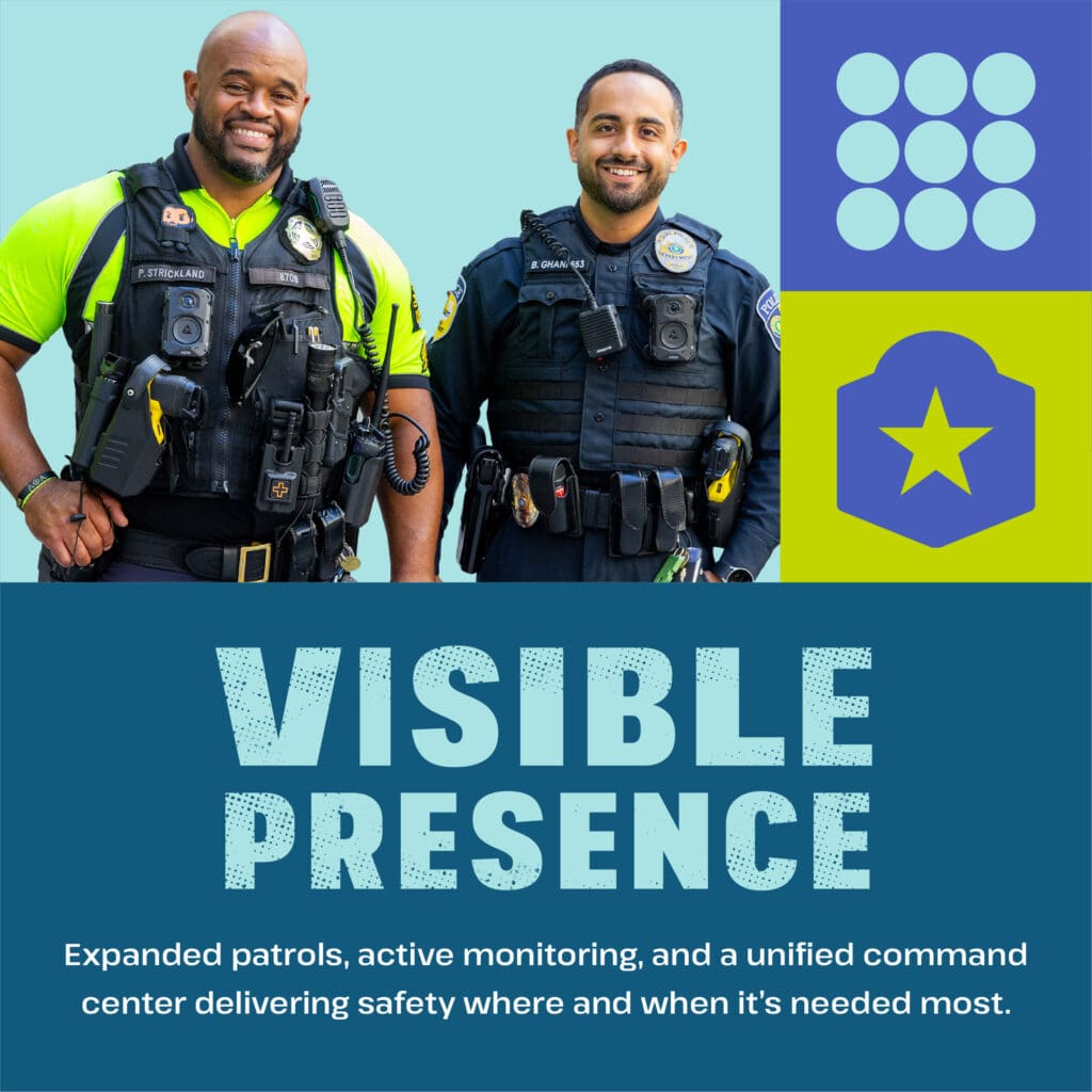 Expanded patrols, active monitoring, and a unified command center delivering safety where and when it's needed most is a key priority.
