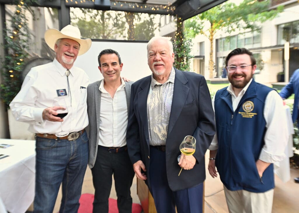Warren Howell, Joel Vergés, Mike Cordell, Bradley Mushinski at the GIF event at Bari Ristorante. (Photo by  Alex Montoya)